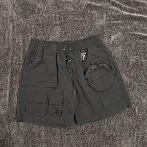 Kody Phillips Black tech cargo shorts